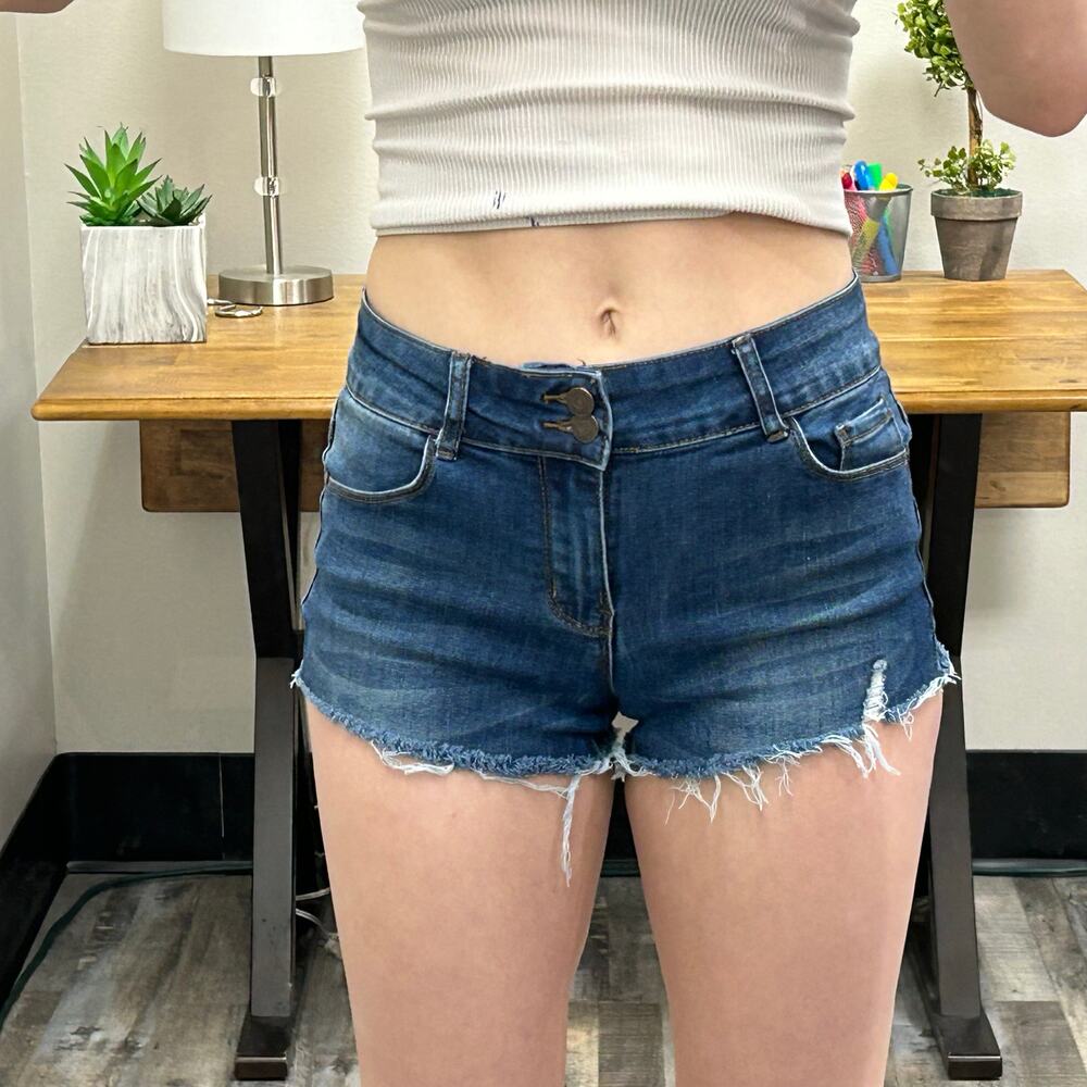 Tala Sustainable Organic Cotton Distressed Cut-off Shorts - Size 4